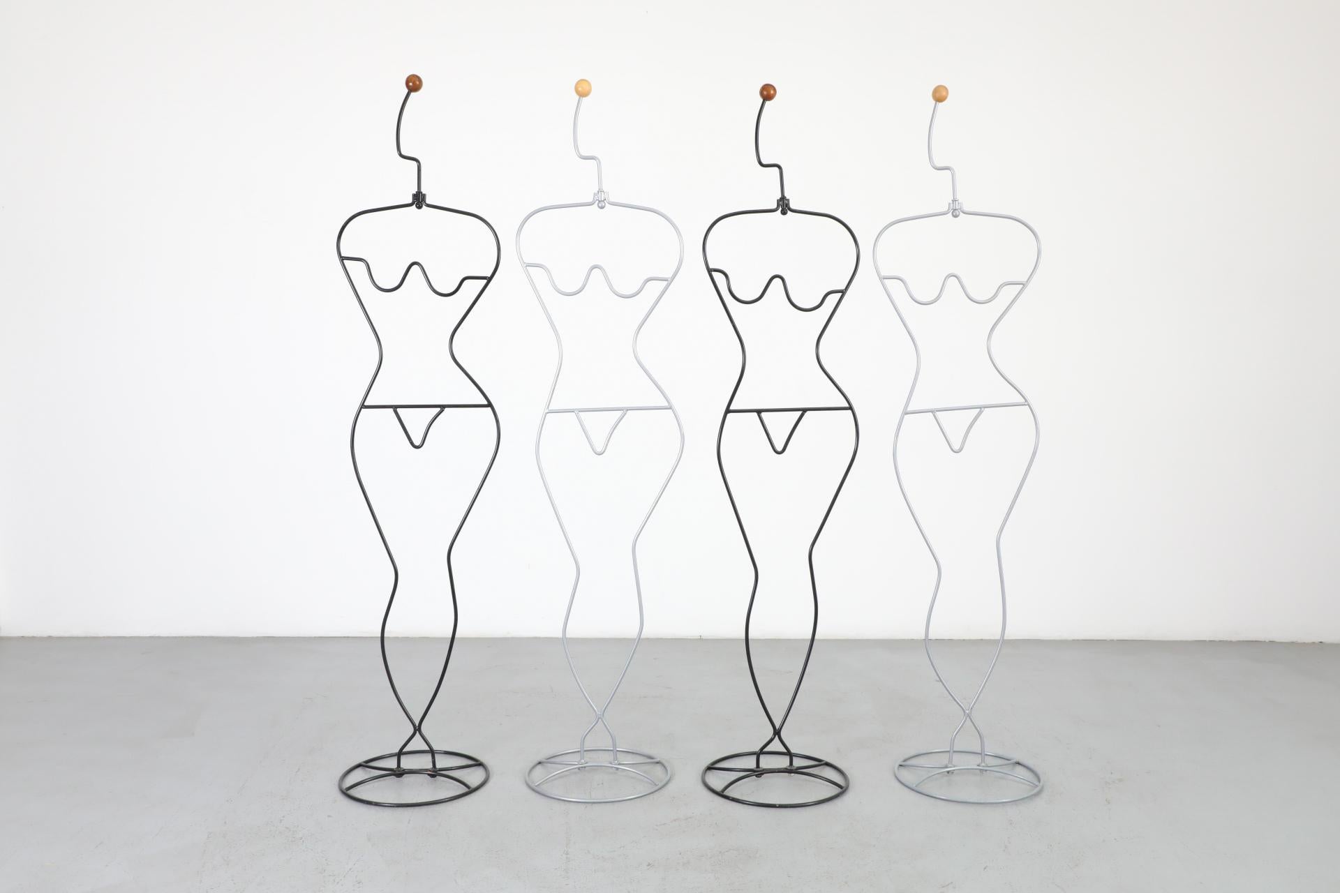 Post-Modern 1980's Nude Woman Häpen Valet or Clothing Stand in Black by Ehlén Johansson For Sale