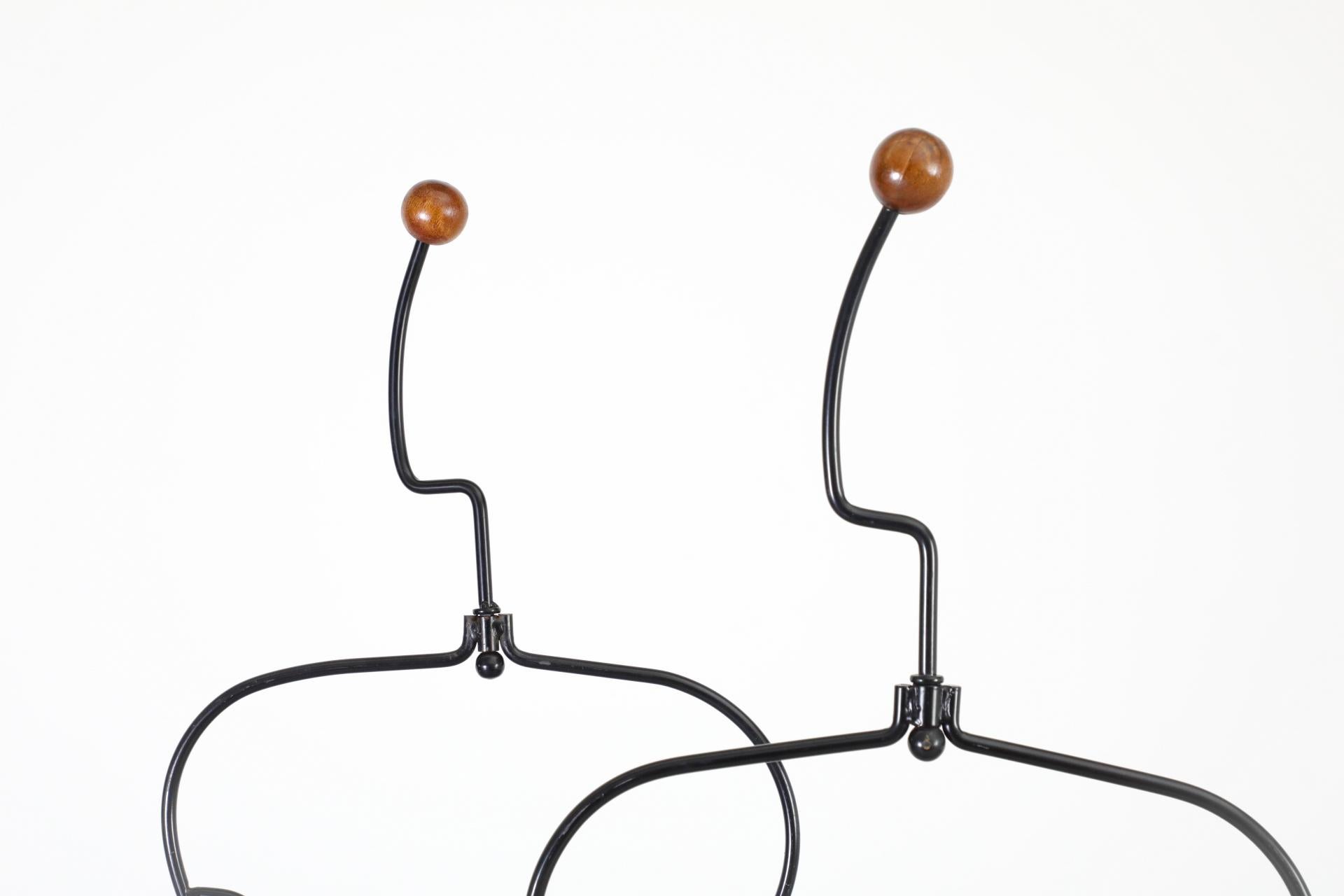 Metal 1980's Nude Woman Häpen Valet or Clothing Stand in Black by Ehlén Johansson For Sale