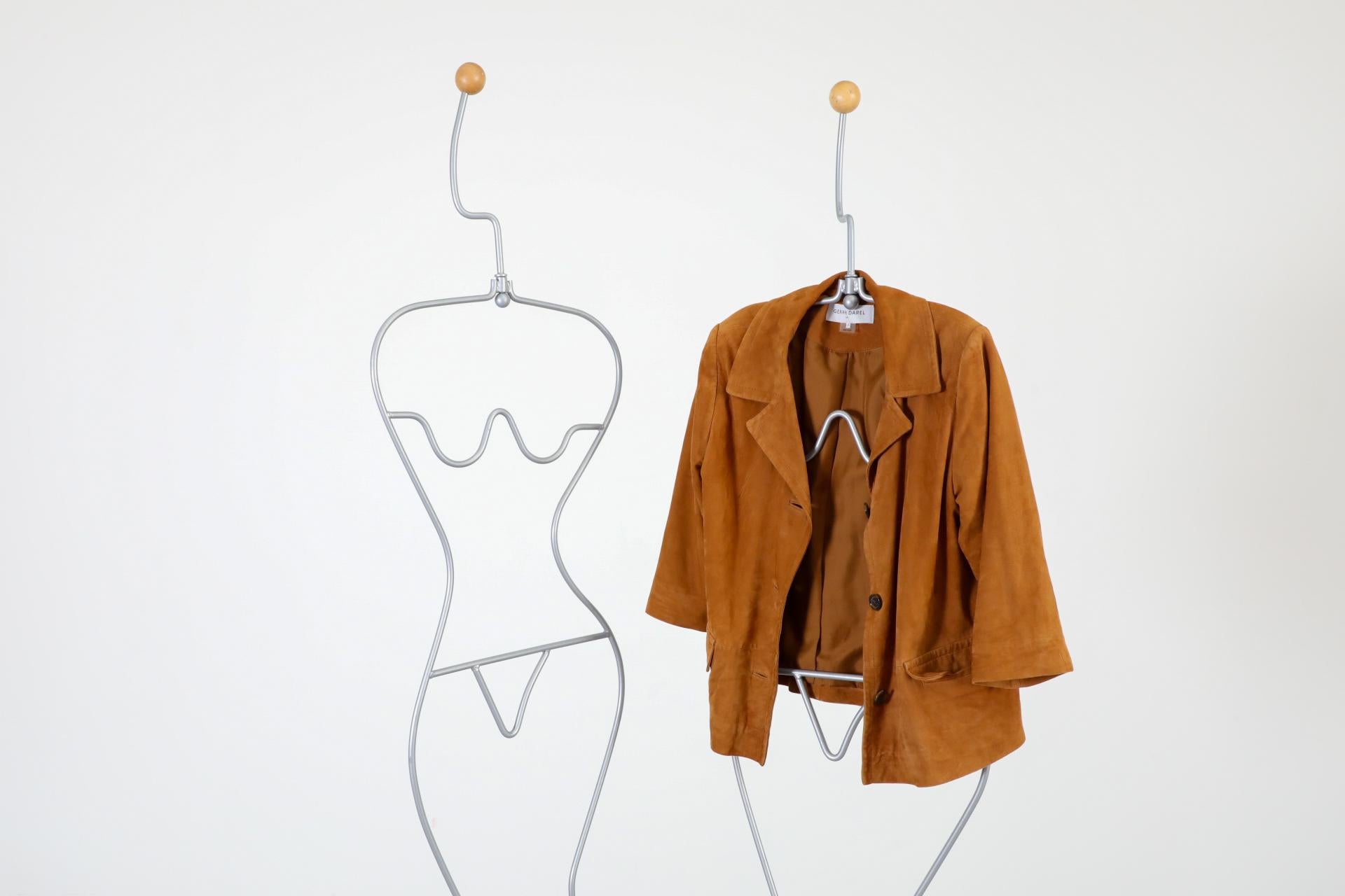 1980's Nude Woman Häpen Valet or Clothing Stand in Silver by Ehlén Johansson For Sale 5