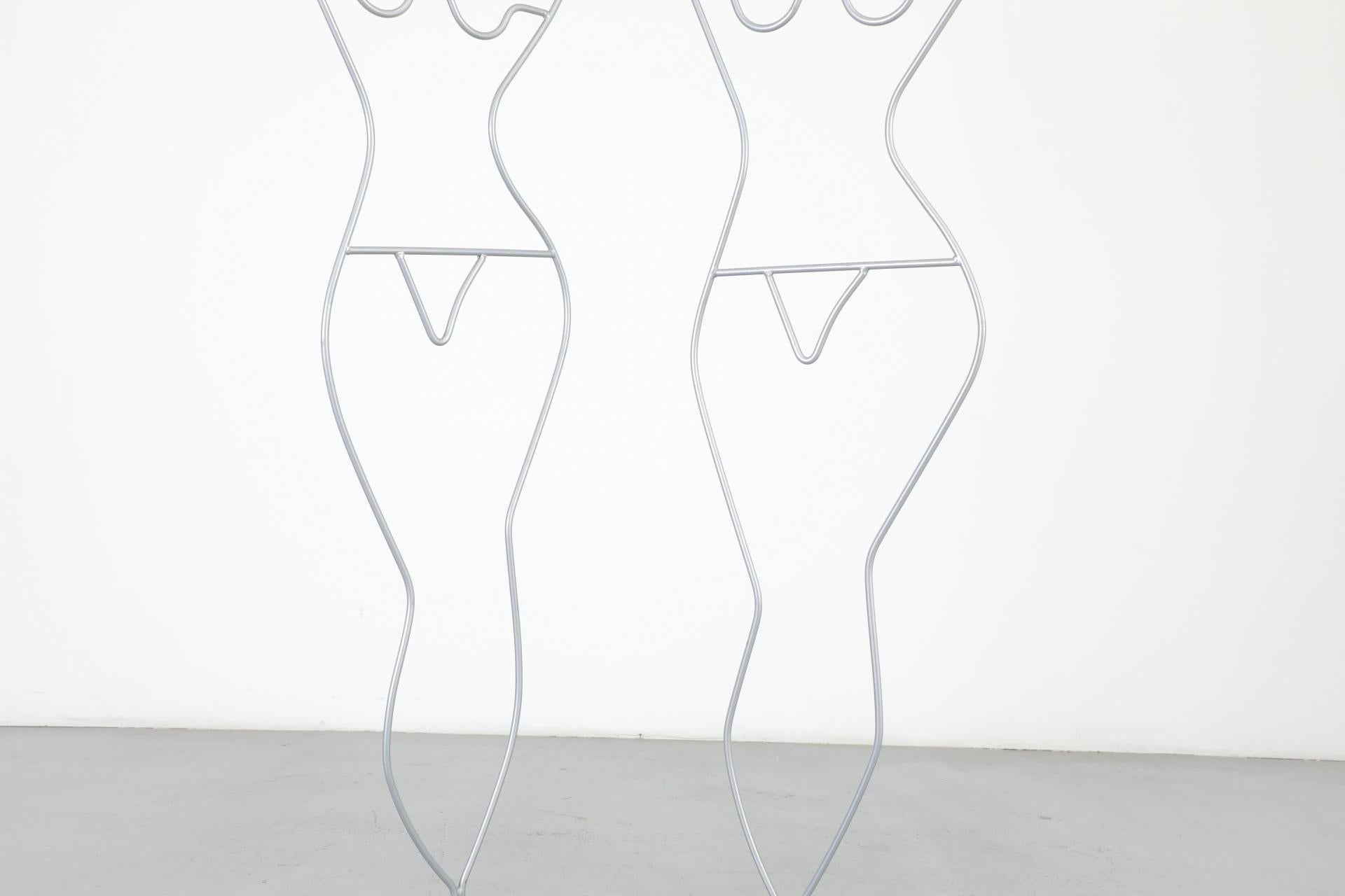 1980's Nude Woman Häpen Valet or Clothing Stand in Silver by Ehlén Johansson For Sale 1