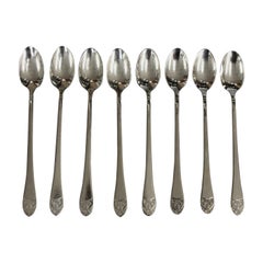 Waldorf Astoria Hotel Art Deco 8 Piece Iced Teaspoon Set