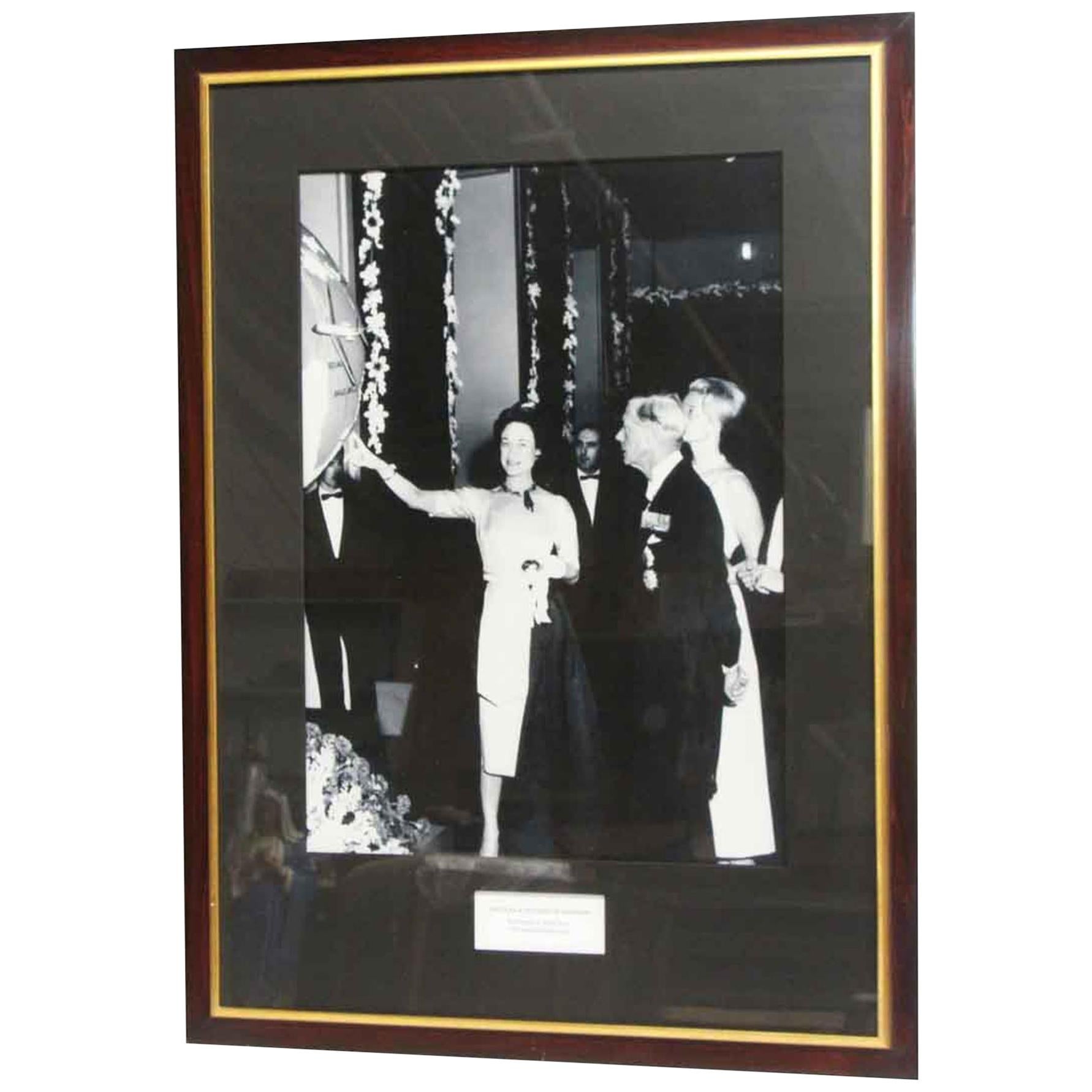1980s NYC Waldorf Astoria Hotel Duke and Duchess of Windsor Framed Photograph