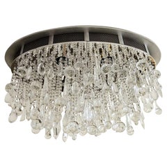 NYC Waldorf Astoria Hotel Oval Crystal Flush Mount Light by Todd Rugee