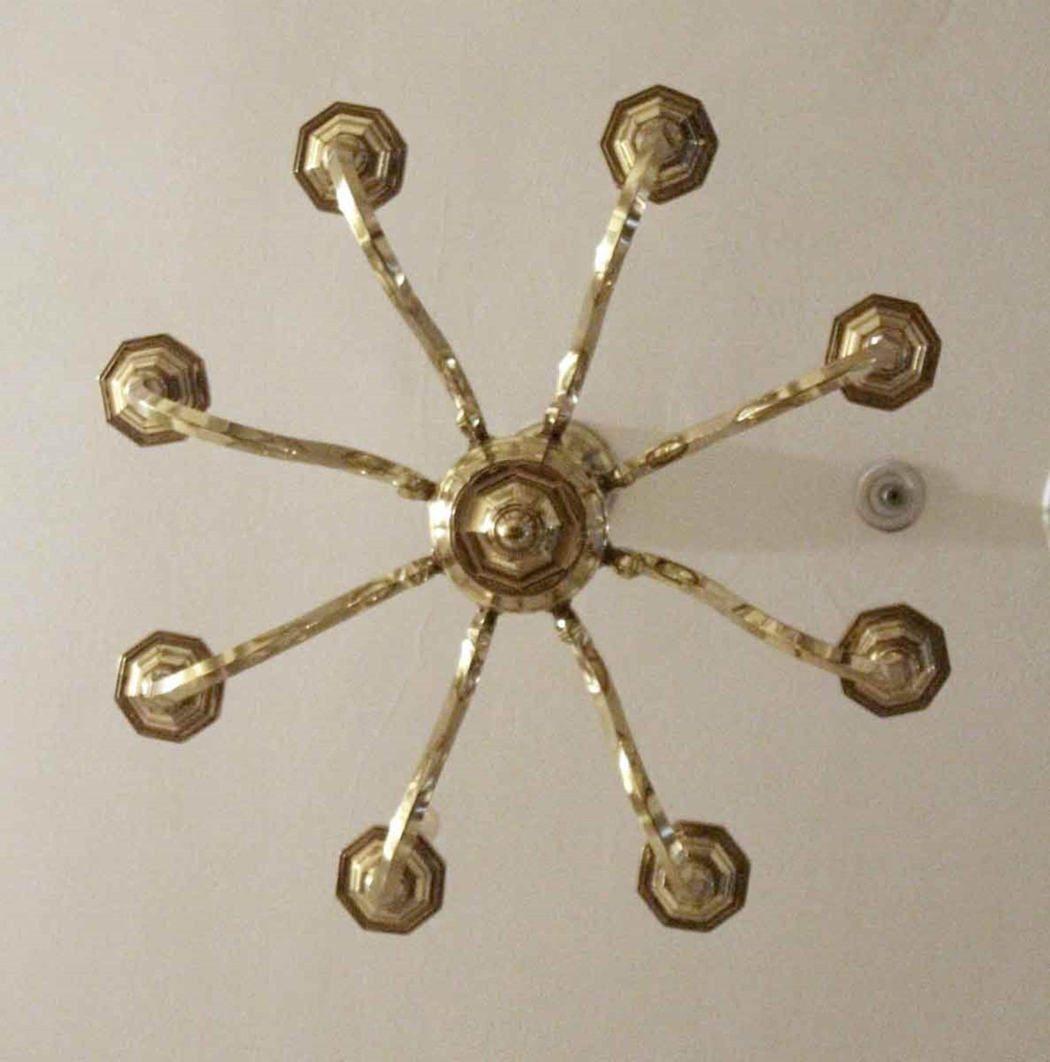 1980s brass chandelier