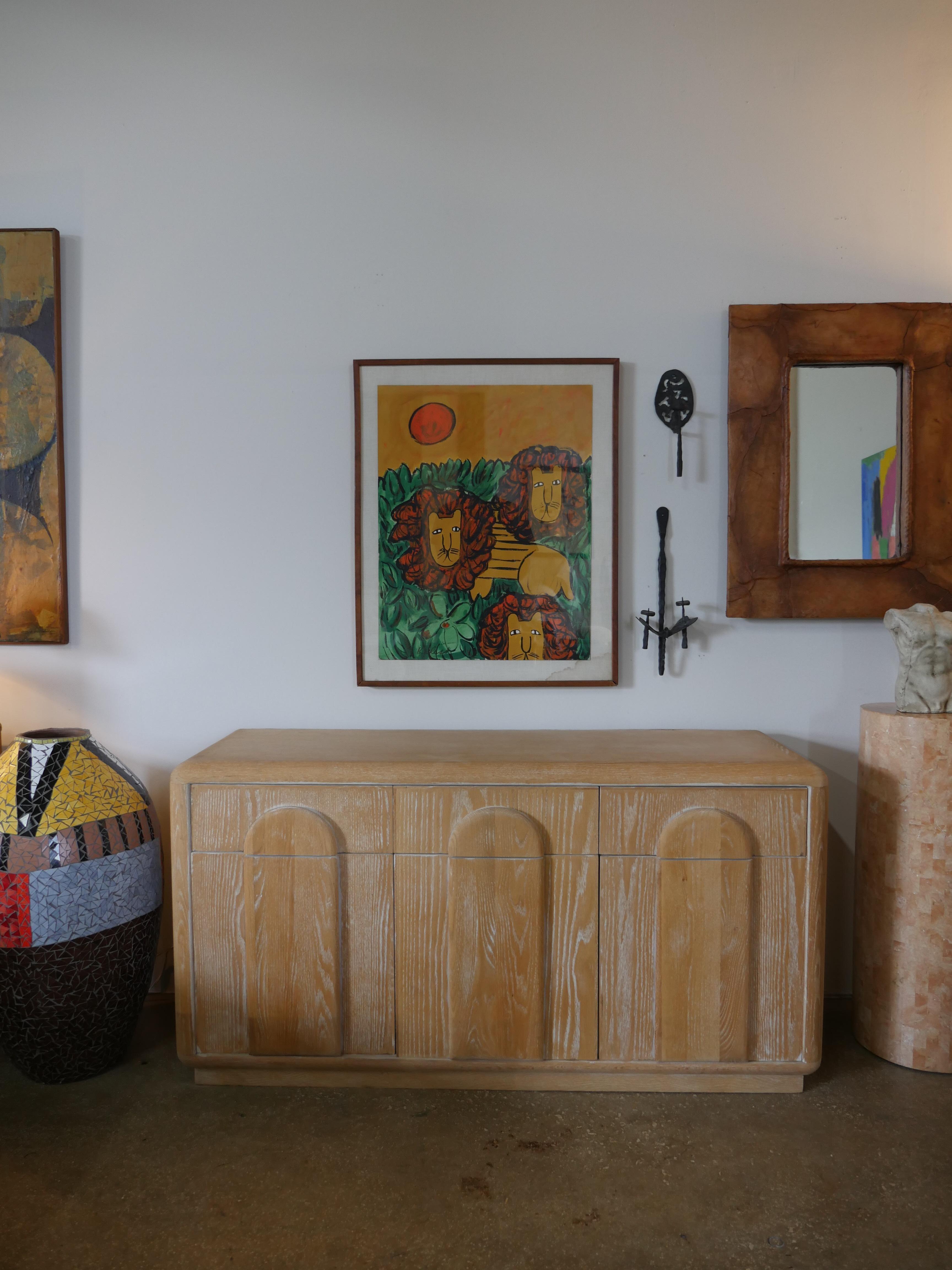 1980s Oak Wood Sideboard  For Sale 1