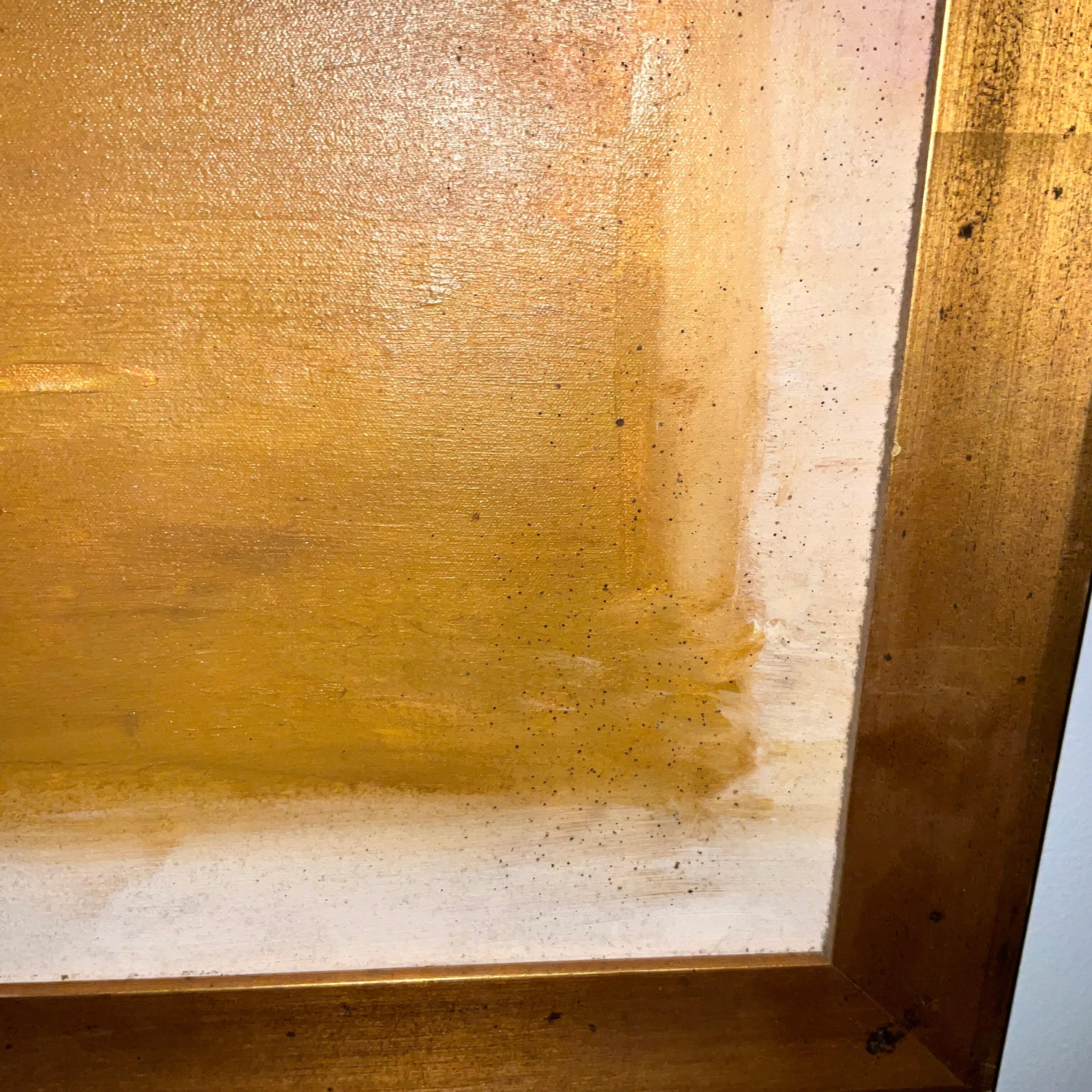 Americano Olio su tela astratto degli anni '80 con cornice in foglia d'oro, alla maniera di Rothko in vendita