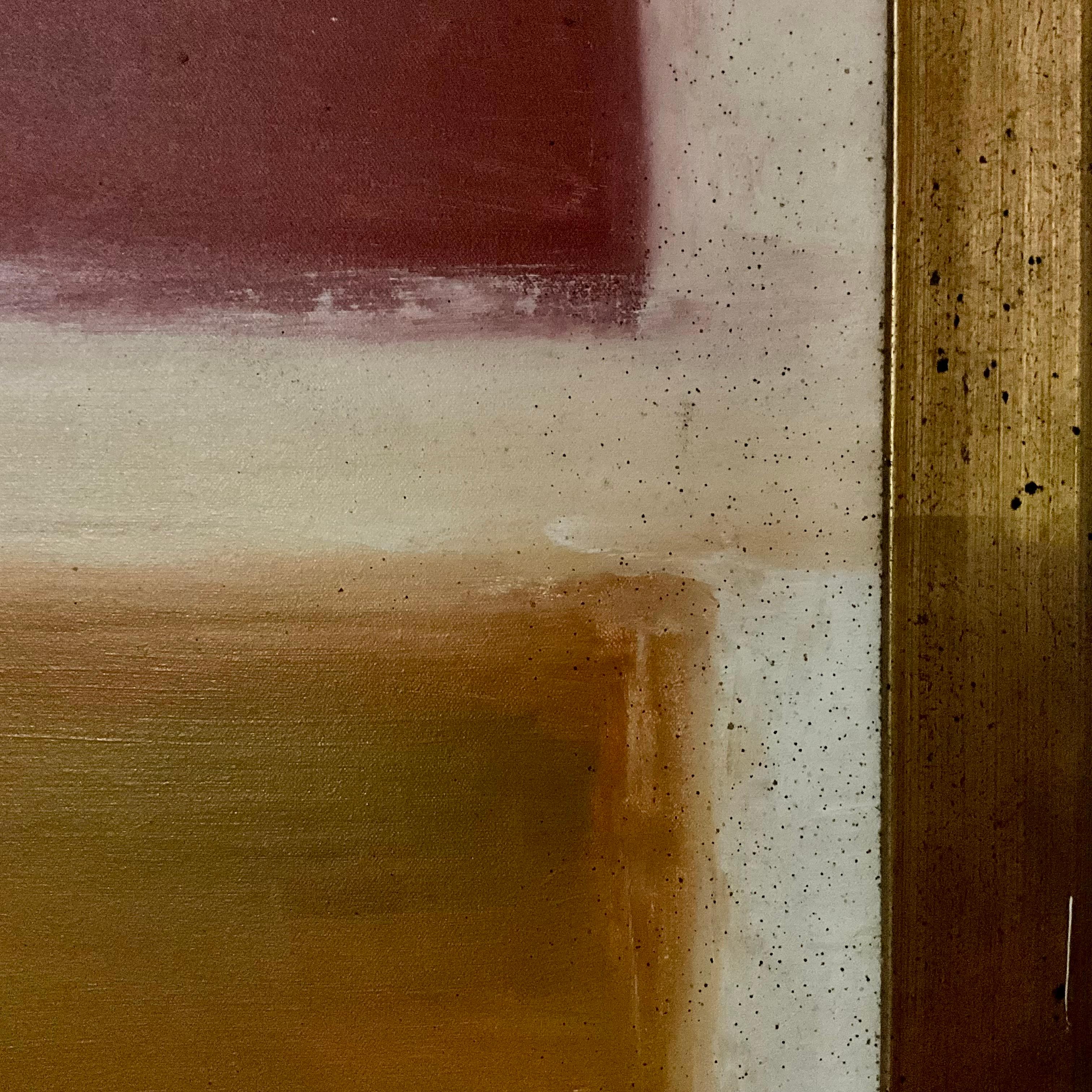 Fine XX secolo Olio su tela astratto degli anni '80 con cornice in foglia d'oro, alla maniera di Rothko in vendita