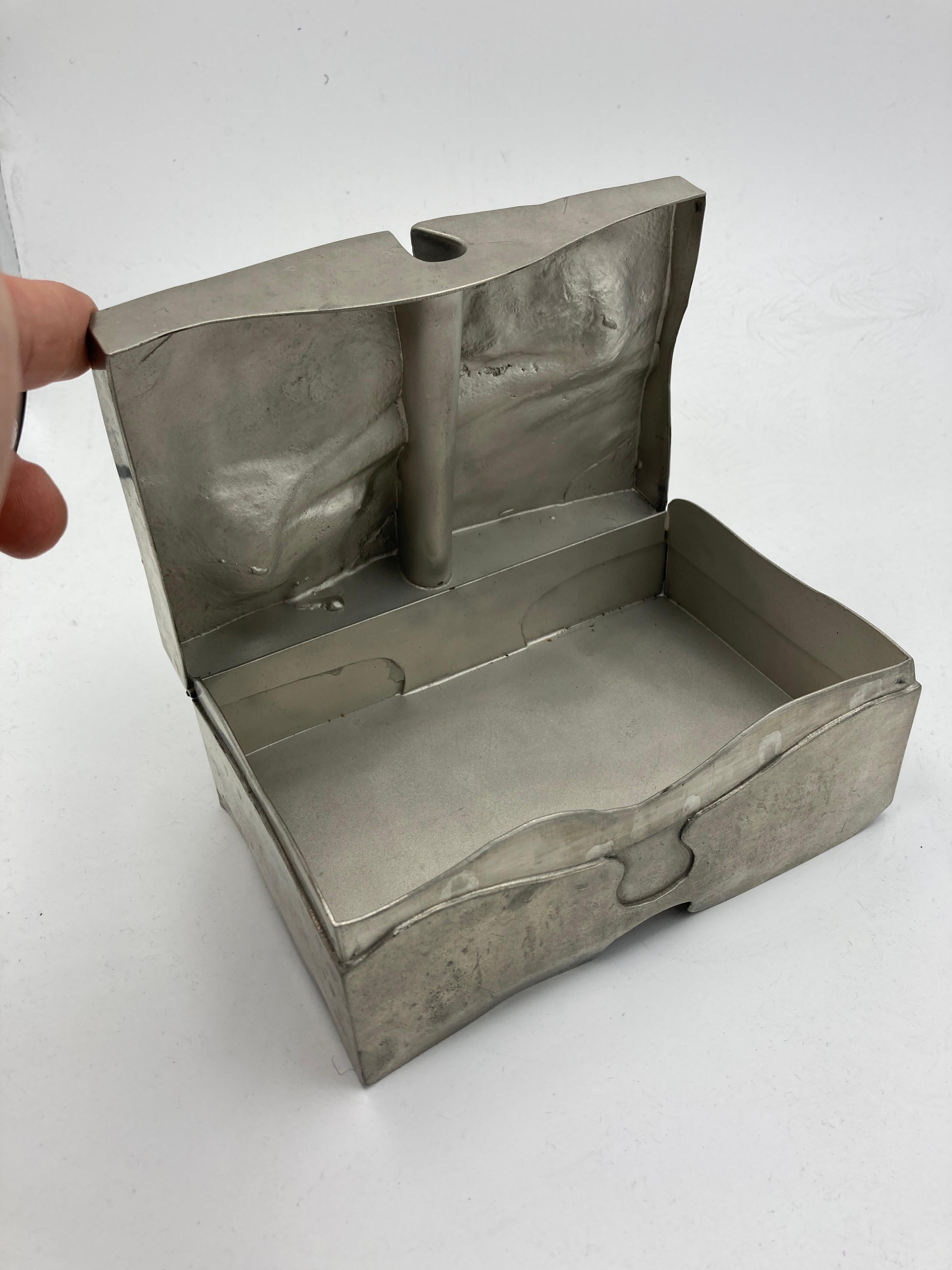 1980's One of a kind decorative pewter boxe For Sale 1