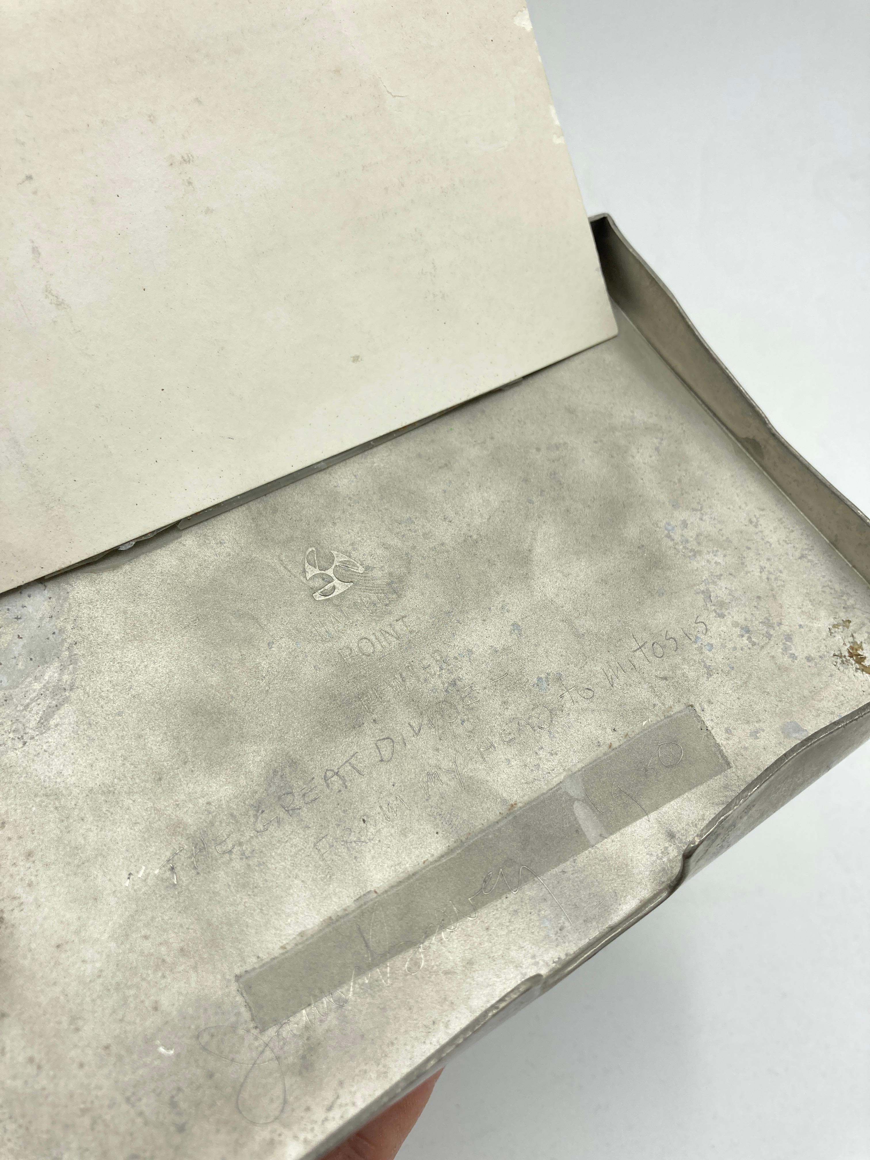 1980's One of a kind decorative pewter boxe For Sale 2