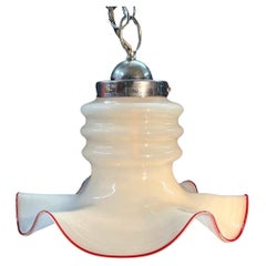 Lampe à suspension de Murano opaque des années 1980