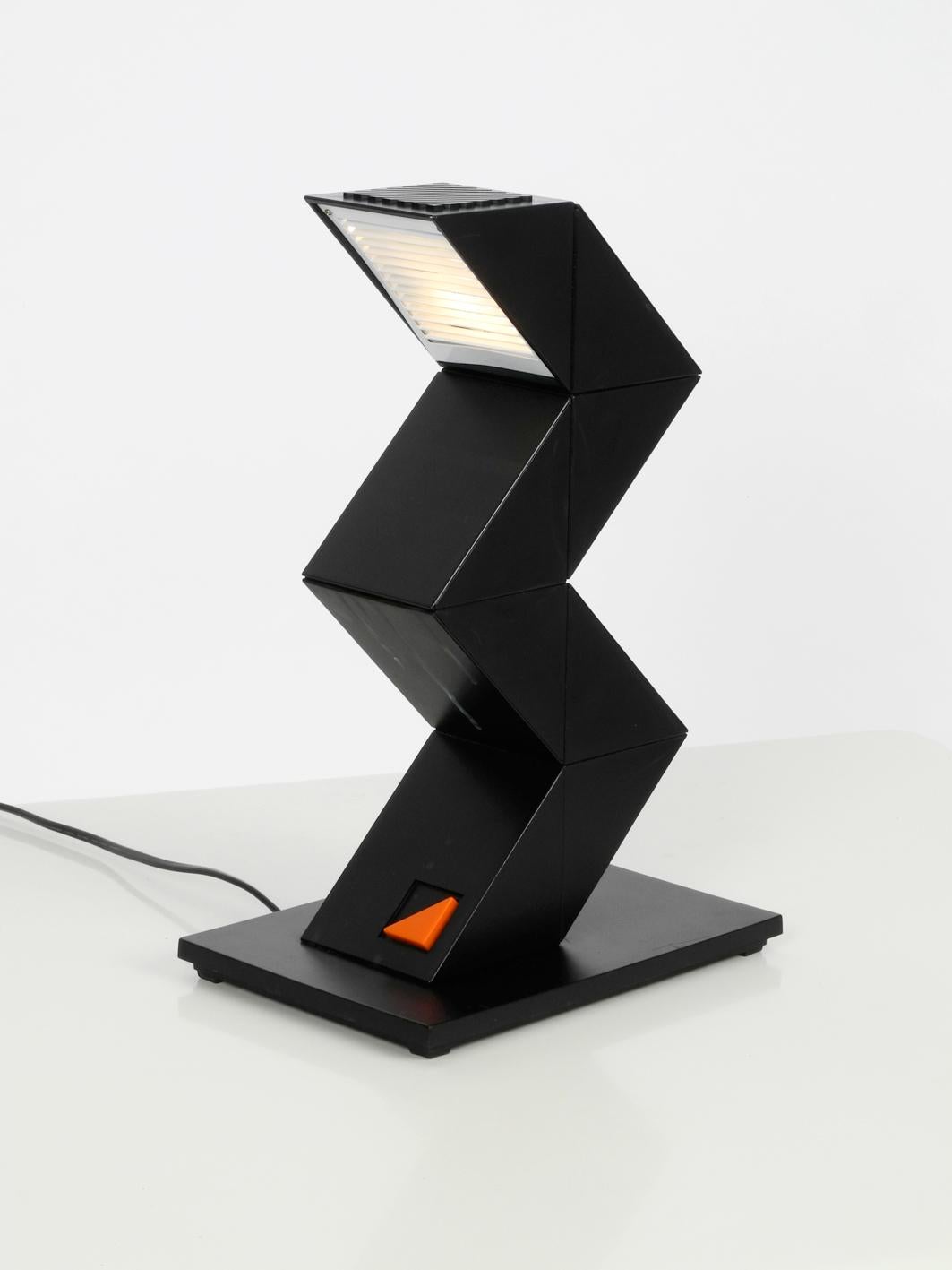 Swiss 1980s Optelma Sculpture Table Lamp Model Z-LITE Design of Switzerland