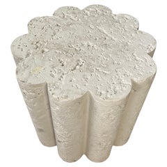 1980s Organic Modern Sculptural Plaster Side Table in John Dickinson Style