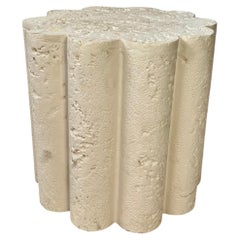1980s Organic Modern Sculptural Plaster Side Table in John Dickinson Style