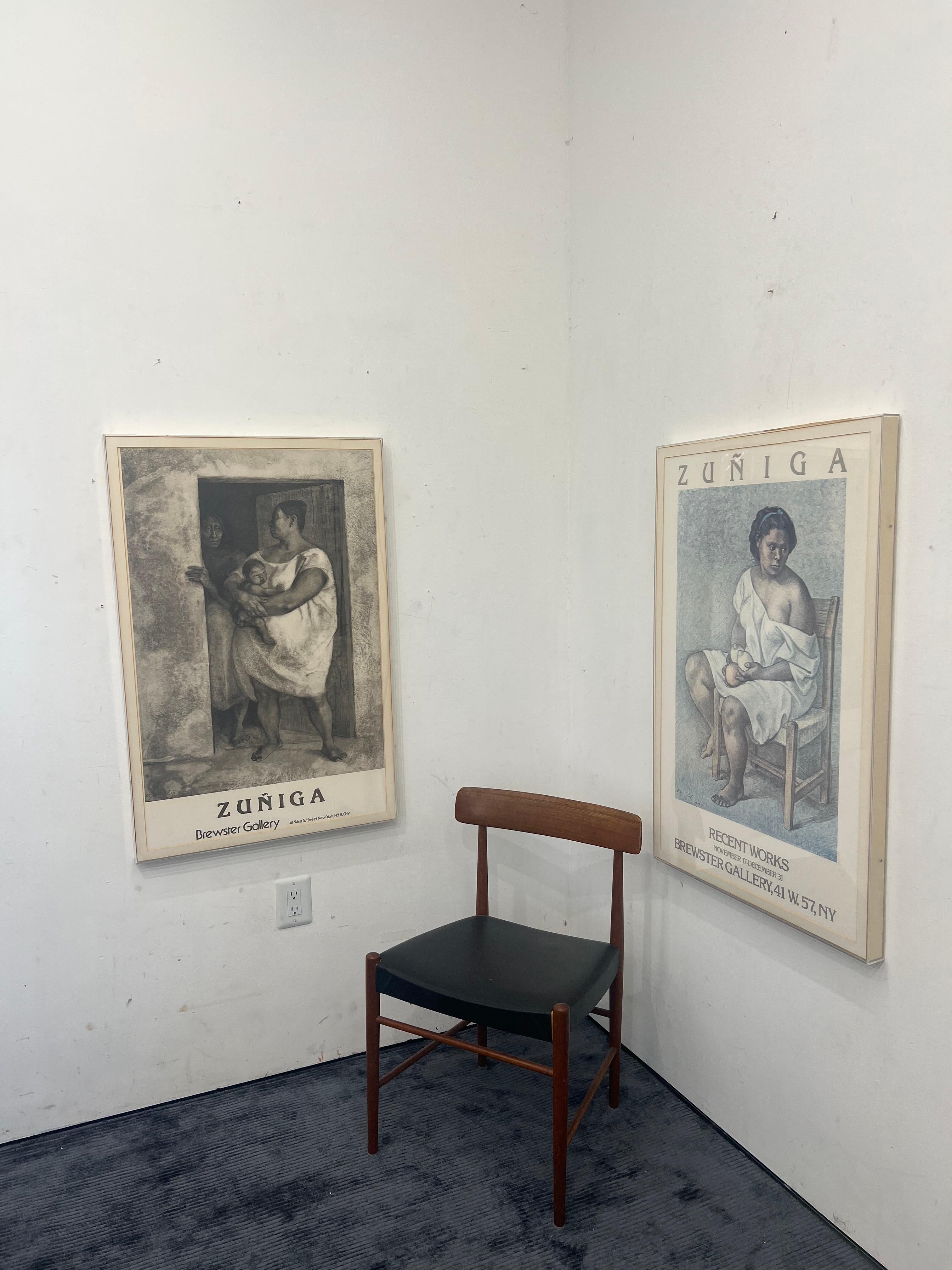 1980s Original Framed Art Exposition Poster Francisco Zuniga at Brewster Gallery For Sale 1