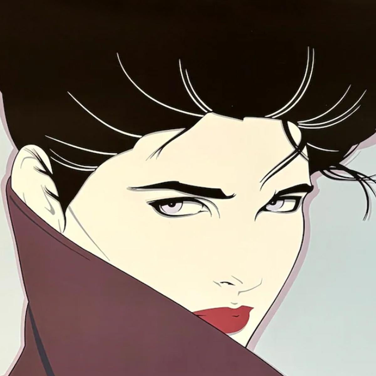 Americano Poster artistico originale degli anni '80 di Patrick Nagel 