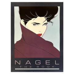 1980s Original Gorgeous Patrick Nagel "The Book" Art Poster.