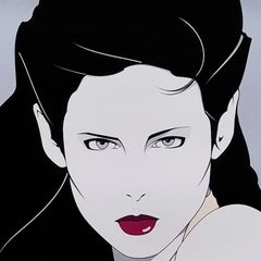 1980s Original Gorgeous Patrick Nagel "The Book" Lithograph.