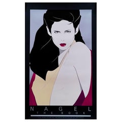 1980s Original Gorgeous Patrick Nagel "The Book" Lithograph.