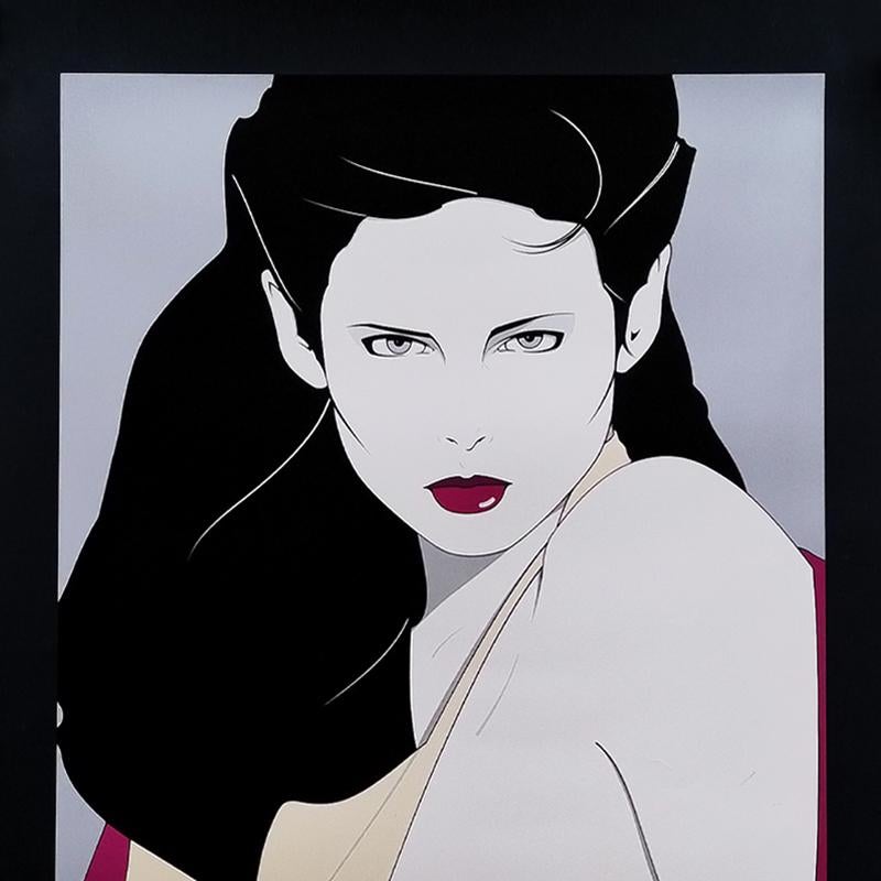 Mid-Century moderno Splendida litografia originale degli anni '80 di Patrick Nagel 