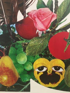 1980s Original Vintage French Fashion Shoe Poster, 'Bally Fruit Bezombes'