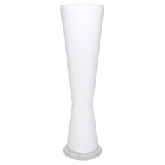 1980s Orrefors White Glass Tall Amaryliss Vase by Erika Lagerbielke