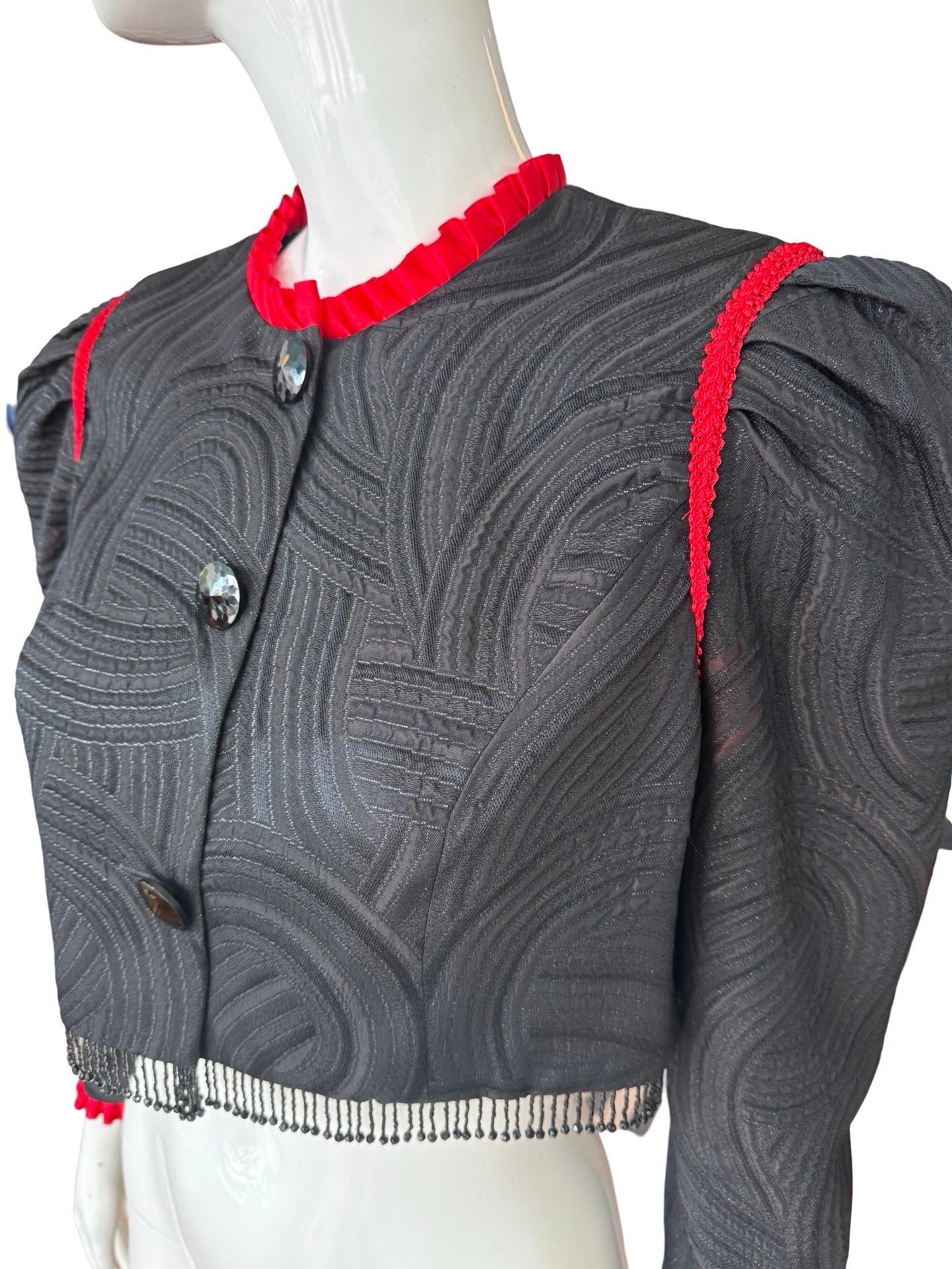 Bolero con perline di Oscar De La Renta degli anni '80 in vendita 1