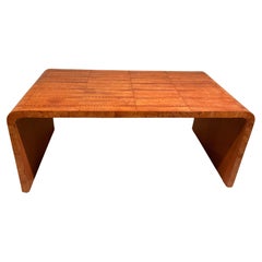Vintage 1980s Ostrich Skin Coffee Table
