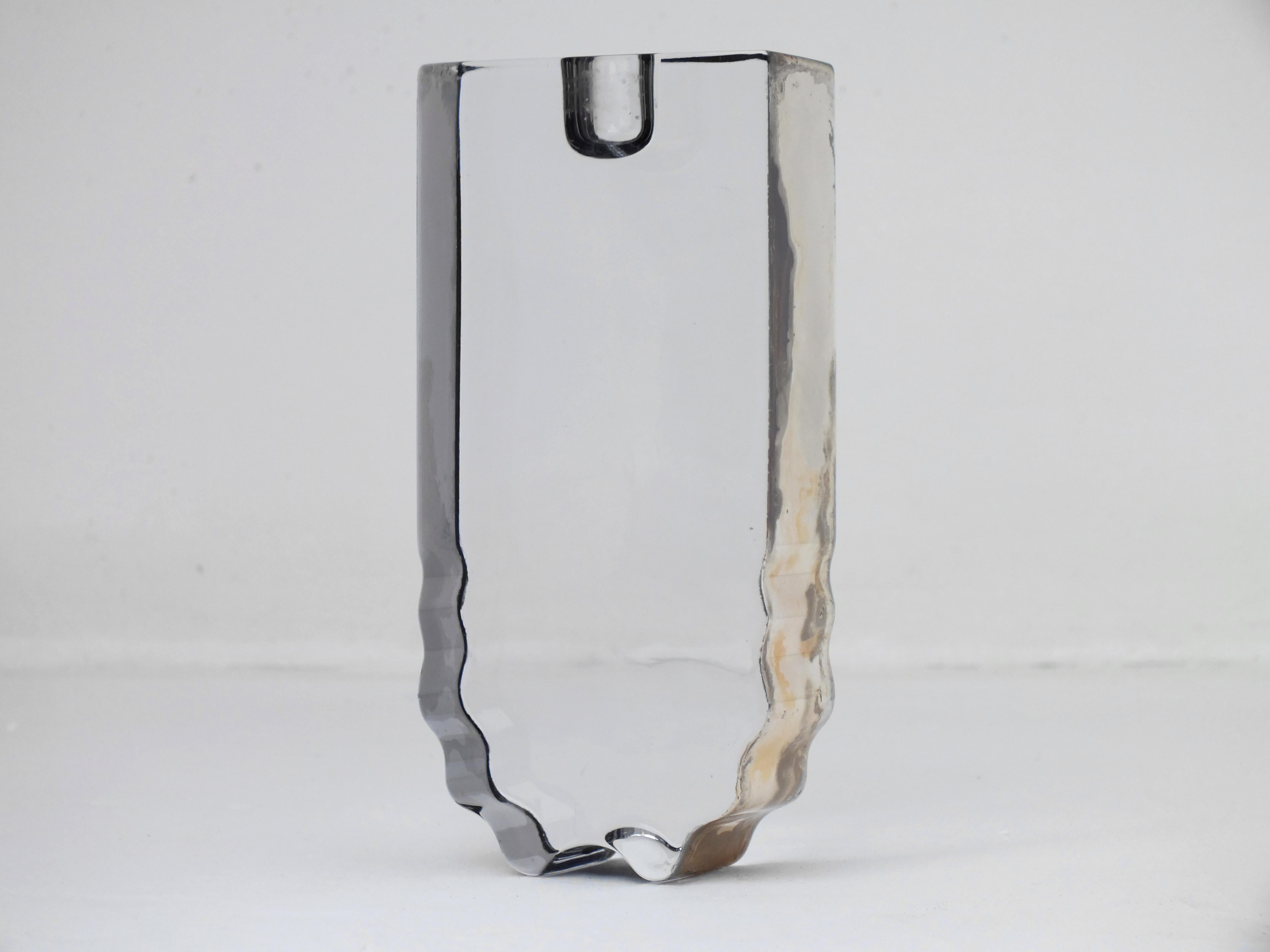 Bougeoir italien Ottaviani des années 1980 argent 925 cristal Rogaska spécial en vente 7