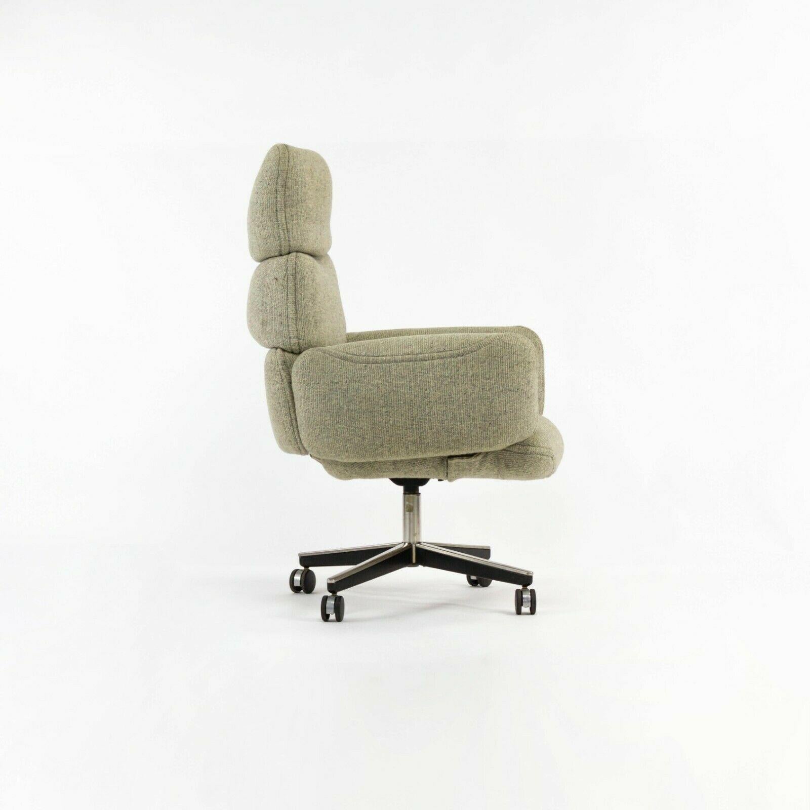 Modern 1980's Otto Zapf for Knoll High Back Office Desk Chair w/ Fabric Upholstery For Sale
