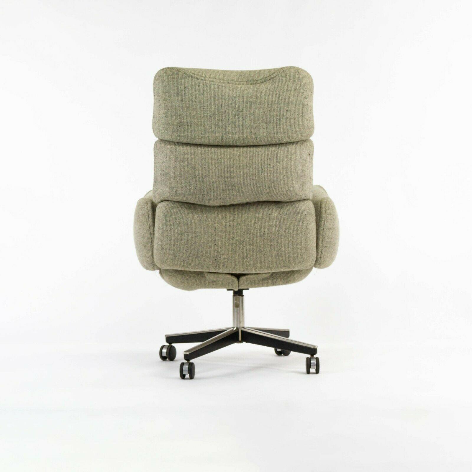 1980's Otto Zapf for Knoll High Back Office Desk Chair w/ Fabric Upholstery In Good Condition For Sale In Philadelphia, PA