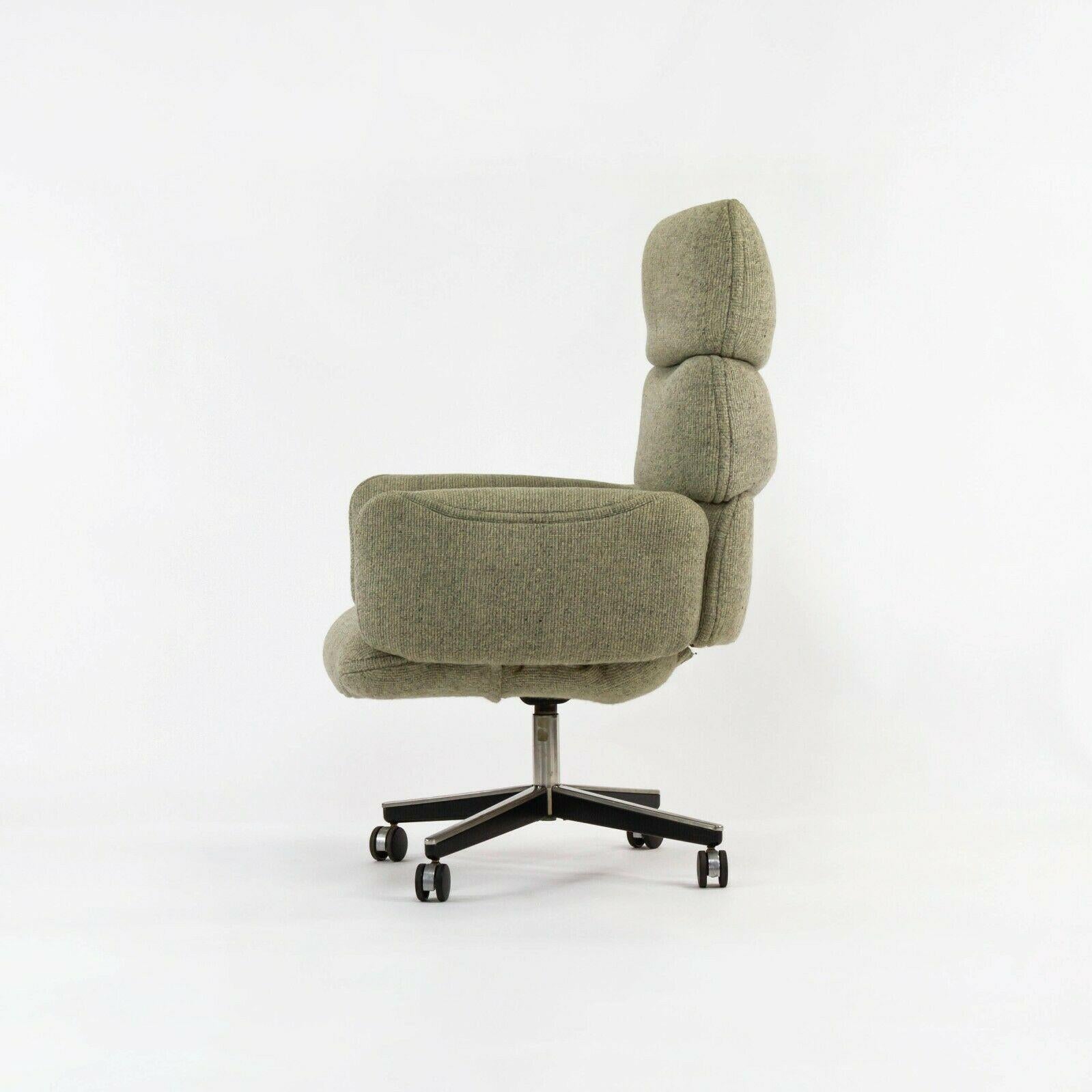 Late 20th Century 1980's Otto Zapf for Knoll High Back Office Desk Chair w/ Fabric Upholstery