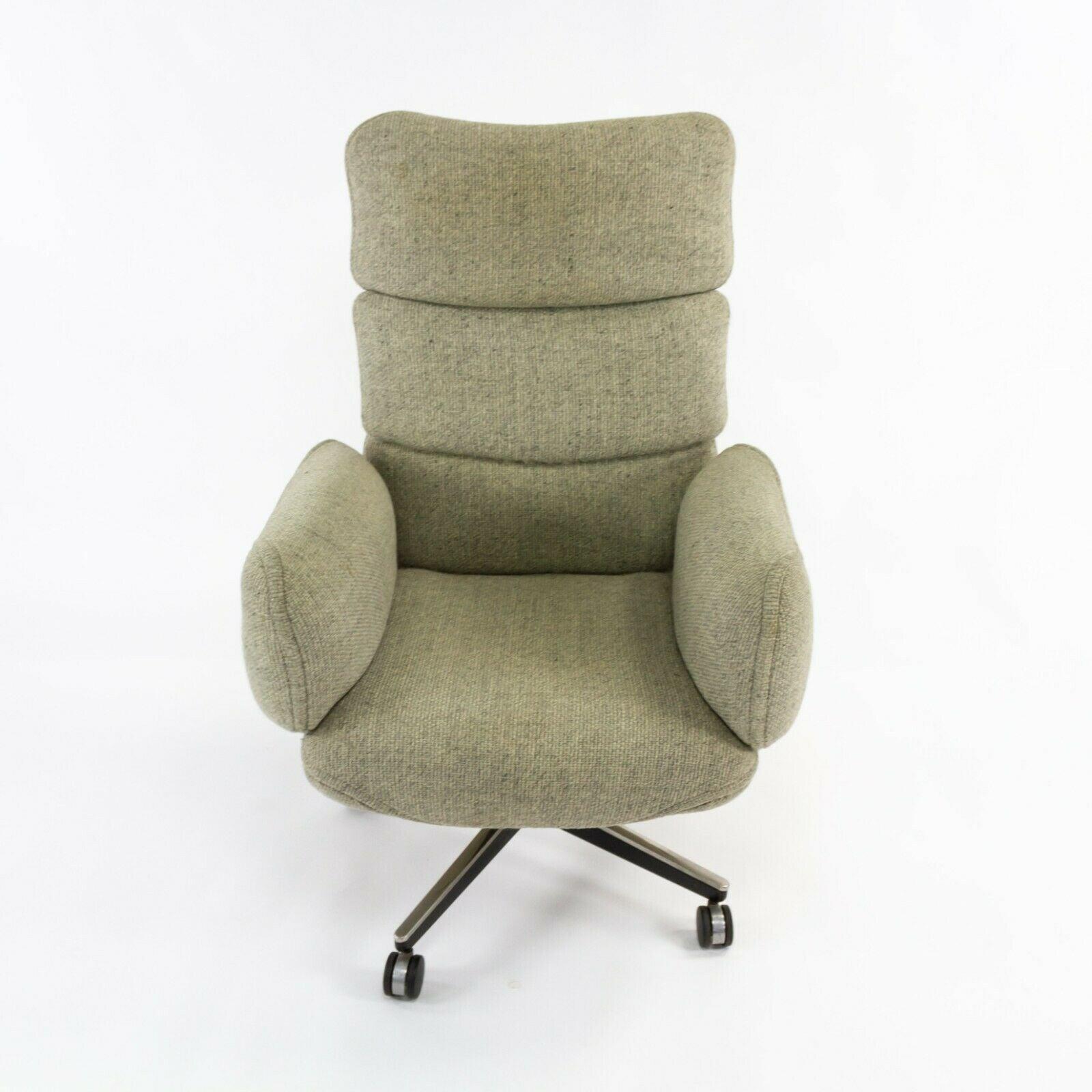 Metal 1980's Otto Zapf for Knoll High Back Office Desk Chair w/ Fabric Upholstery For Sale