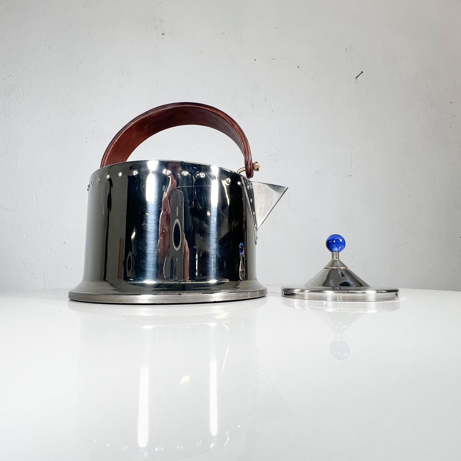 1980s Ottoni Stainless Tea Kettle by Carsten Jorgensen for Bodum Italy 4