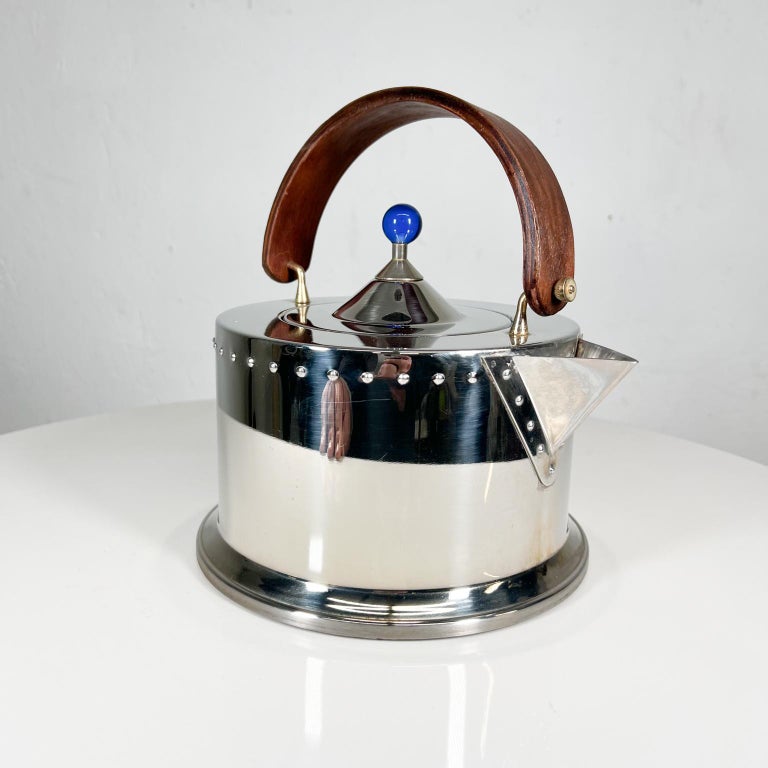 Sold at Auction: BODUM; a stainless steel kettle with timber