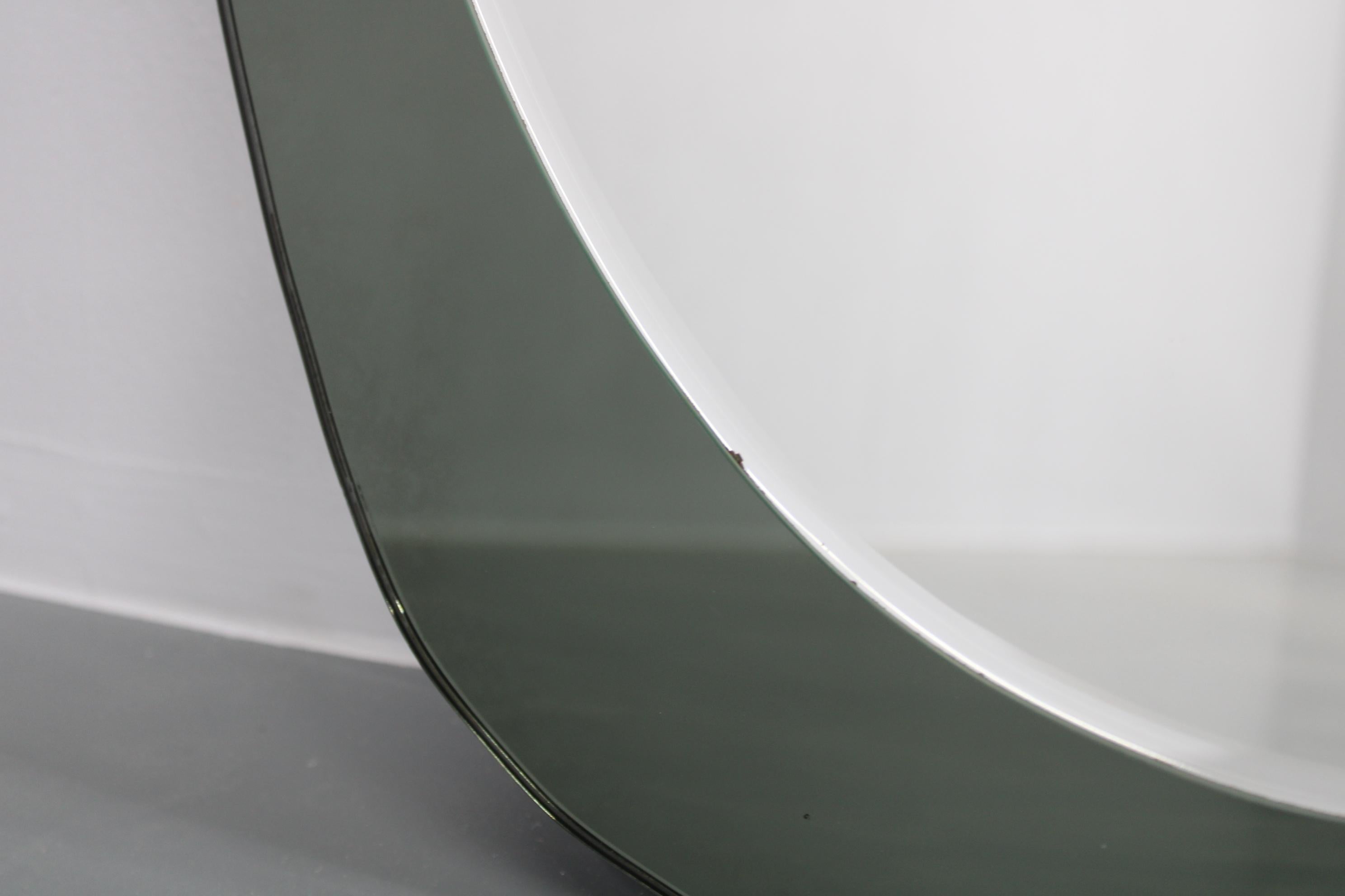 Late 20th Century 1980s Oval Italian Mirror For Sale