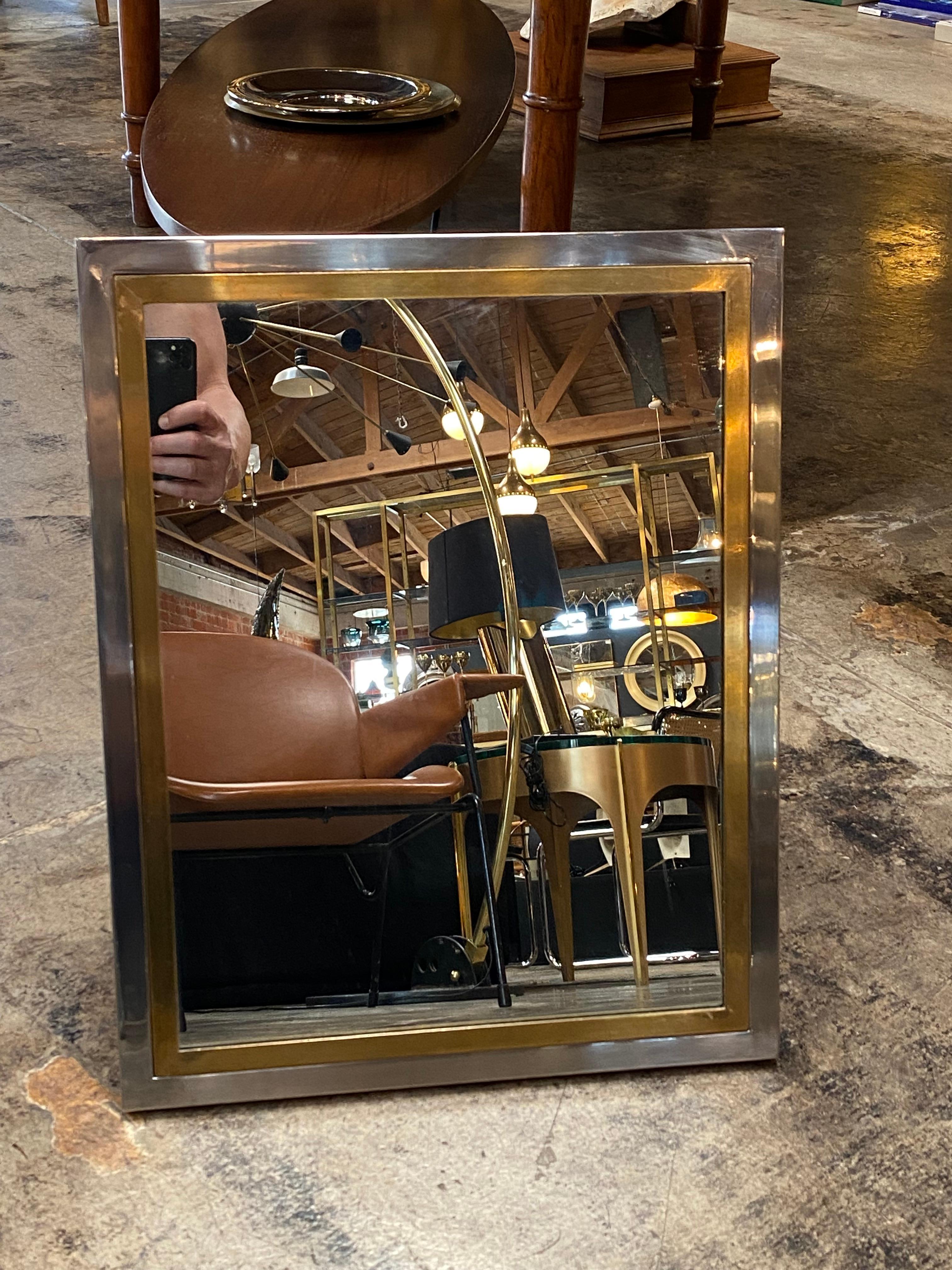 1980s Oversize Italian Table Mirror In Good Condition For Sale In Los Angeles, CA