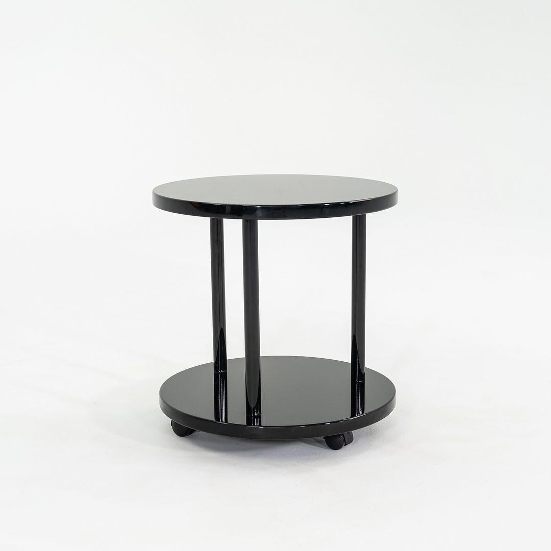1980s Pace Collection Black Lacquered Occasional Table on Casters For Sale 3