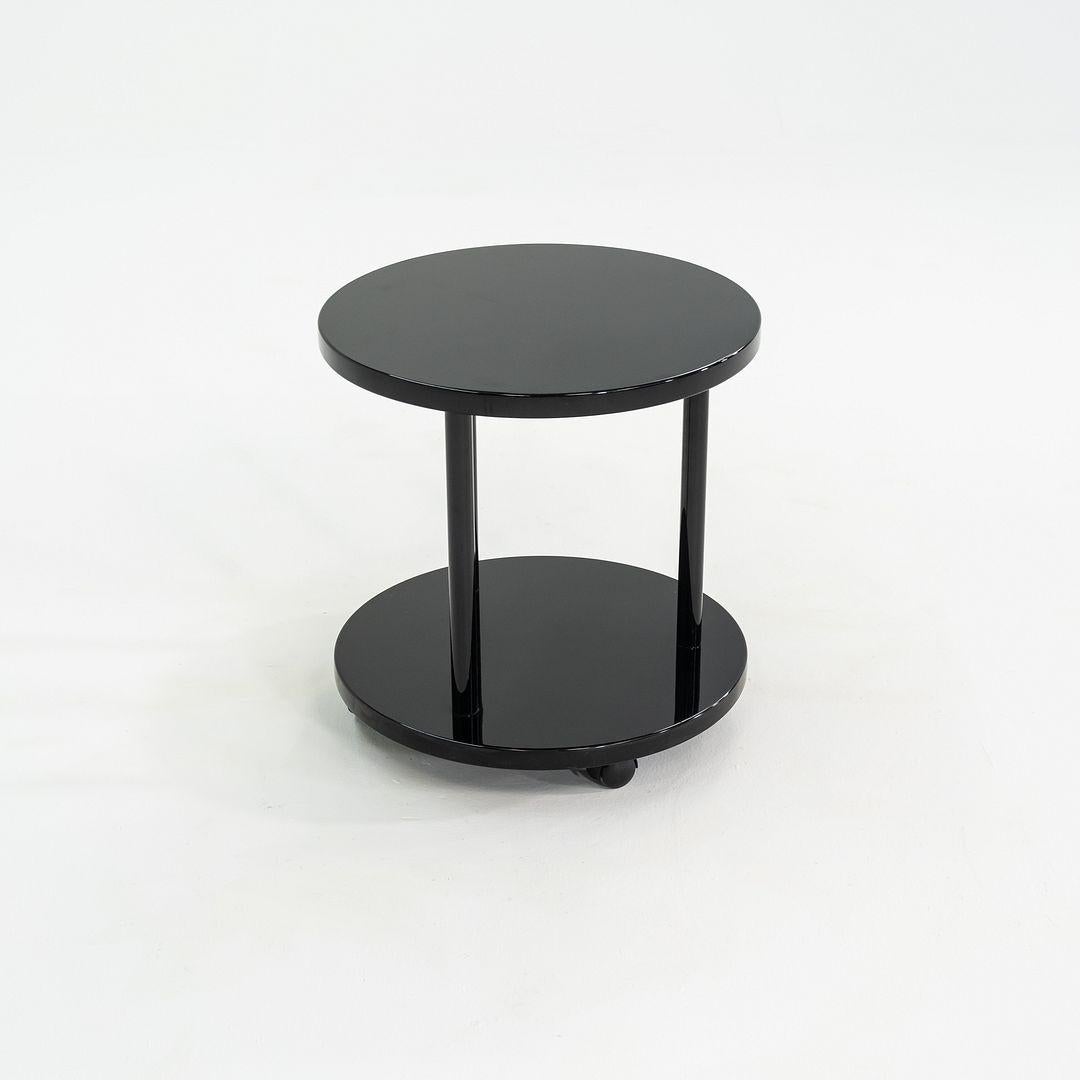 1980s Pace Collection Black Lacquered Occasional Table on Casters For Sale 4