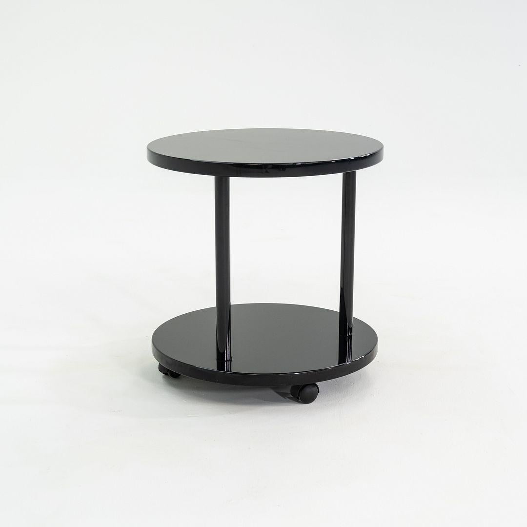 Late 20th Century 1980s Pace Collection Black Lacquered Occasional Table on Casters For Sale