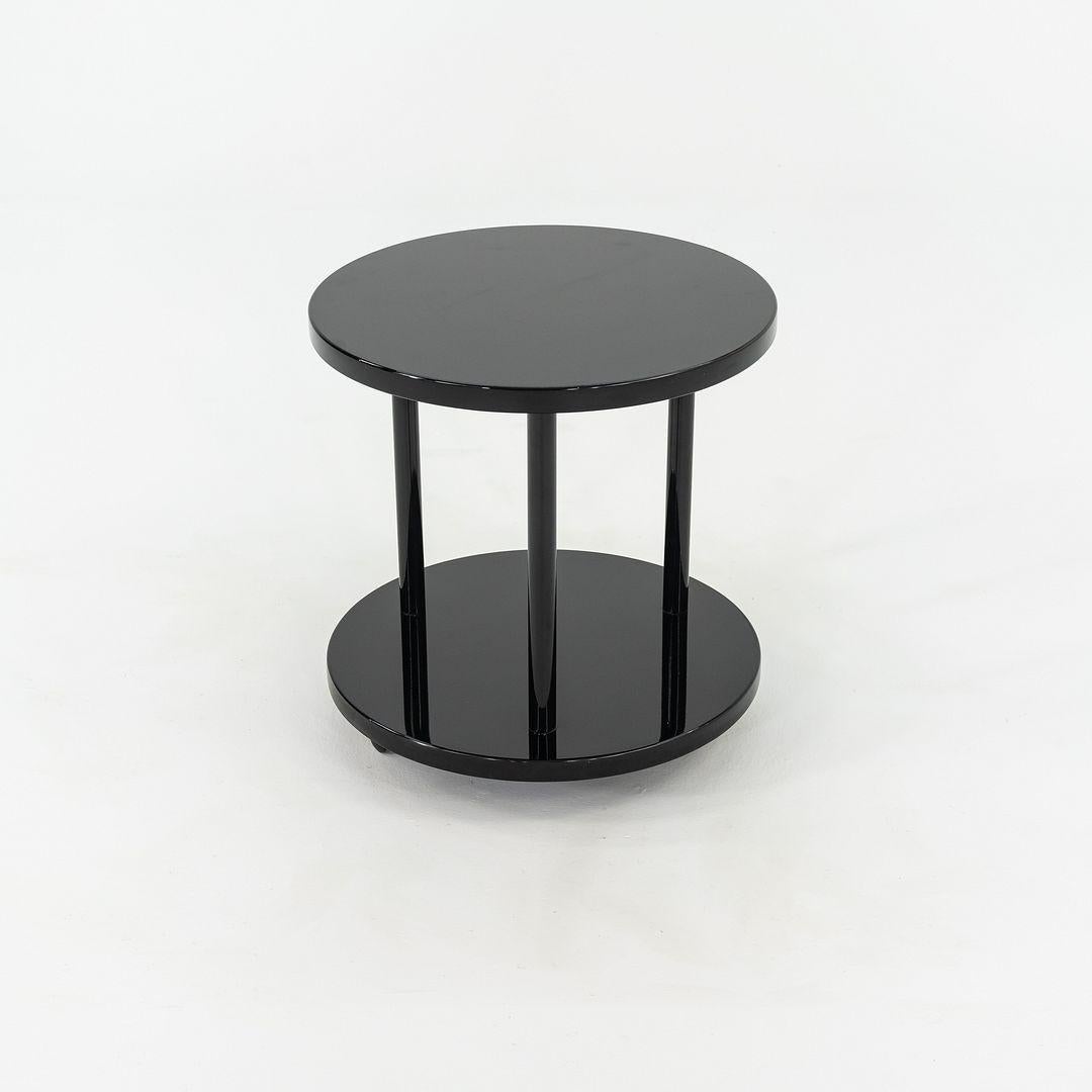 1980s Pace Collection Black Lacquered Occasional Table on Casters For Sale 1