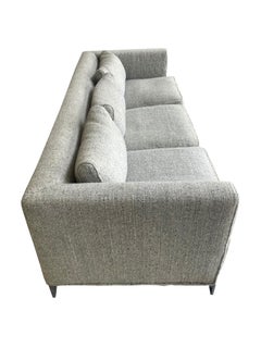 1980er Pace Collection Chrom und grau gepolstertes Sofa