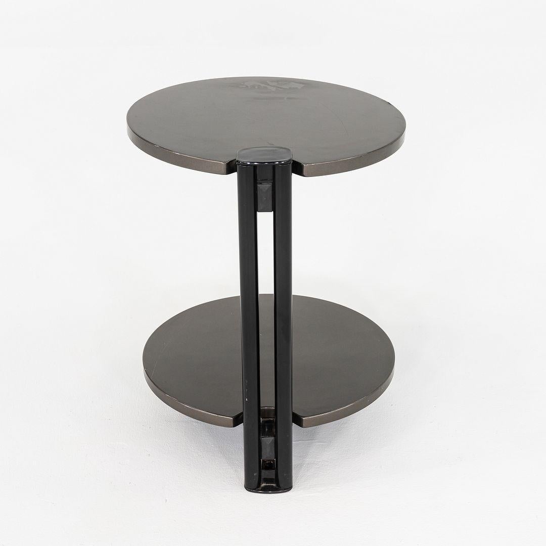 1980s Pace Collection Grey Lacquered Occasional Side / End Table on Casters For Sale 4