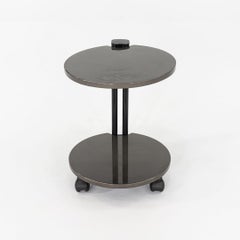 1980s Pace Collection Grey Lacquered Occasional Side / End Table on Casters