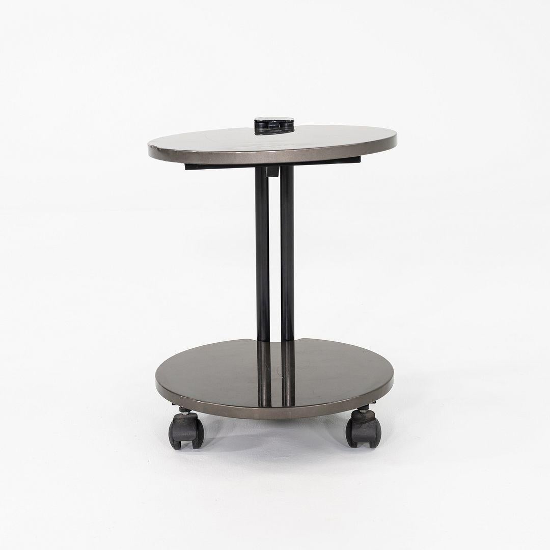 Modern 1980s Pace Collection Grey Lacquered Occasional Side / End Table on Casters For Sale