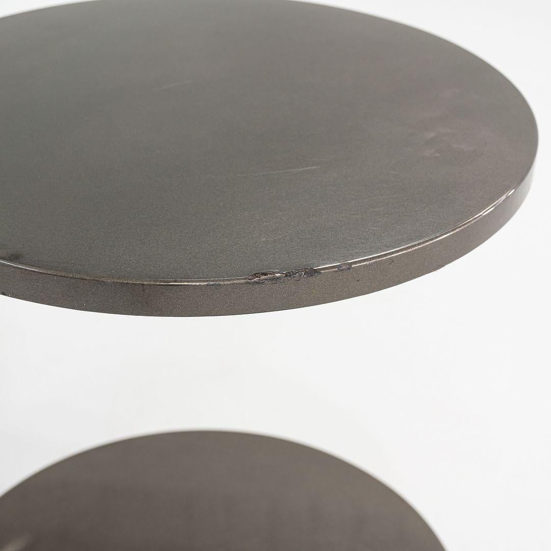 1980s Pace Collection Grey Lacquered Occasional Side / End Table on Casters For Sale 1