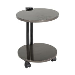 1980s Pace Collection Grey Lacquered Occasional Side / End Table on Casters