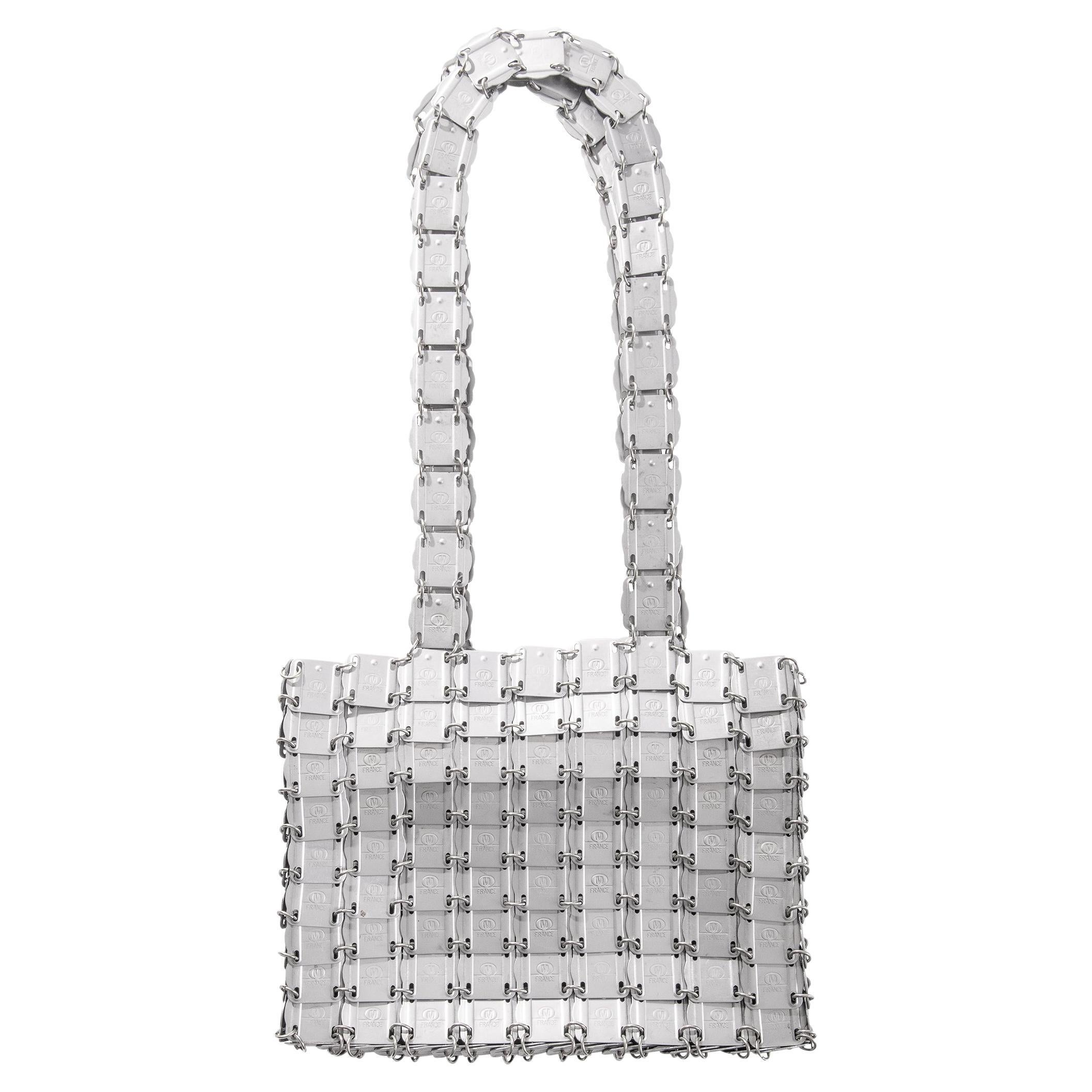 1980's Paco Rabanne Silver Chainmail Bag