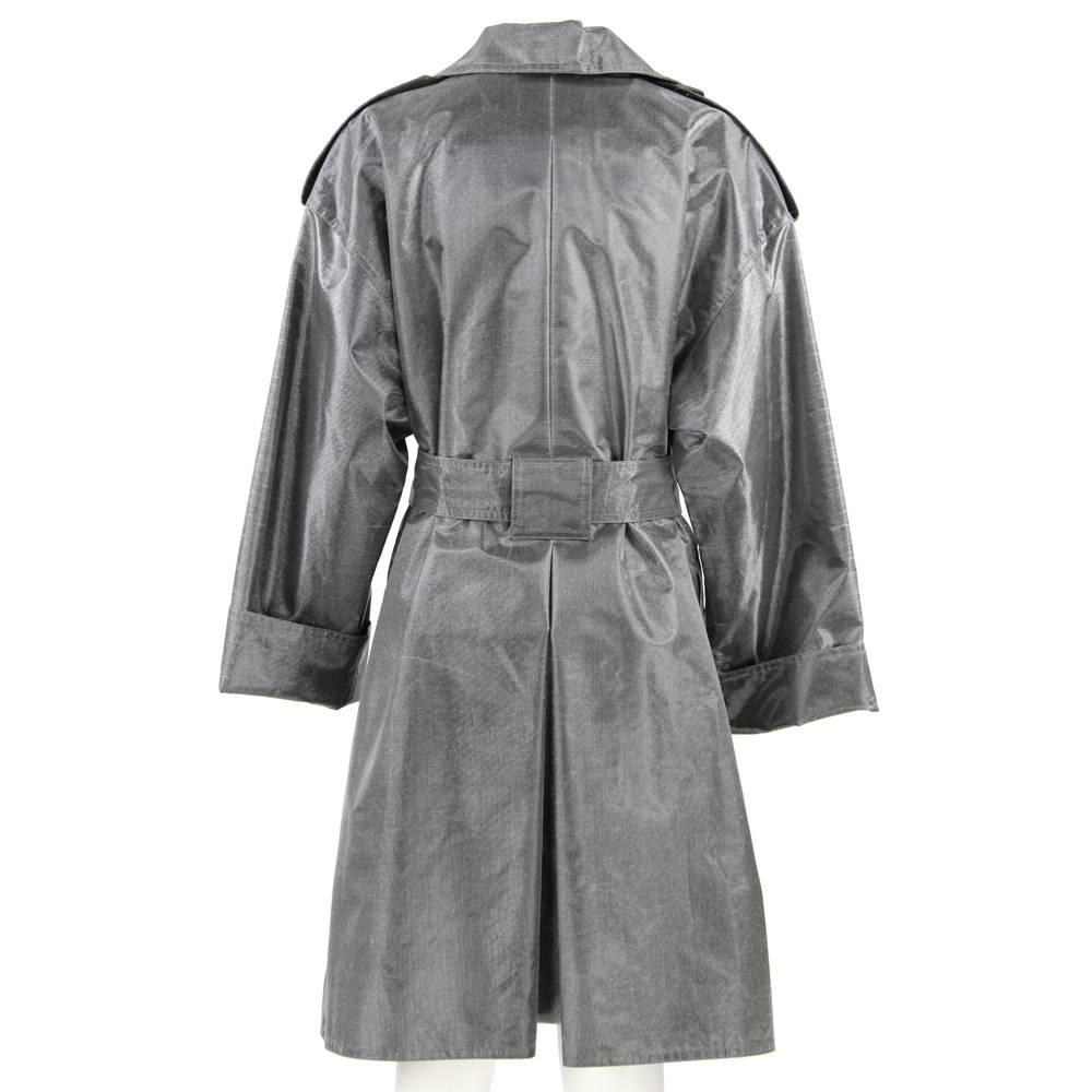 1980s Paco Rabanne Silver Raincoat In Good Condition In Lugo (RA), IT