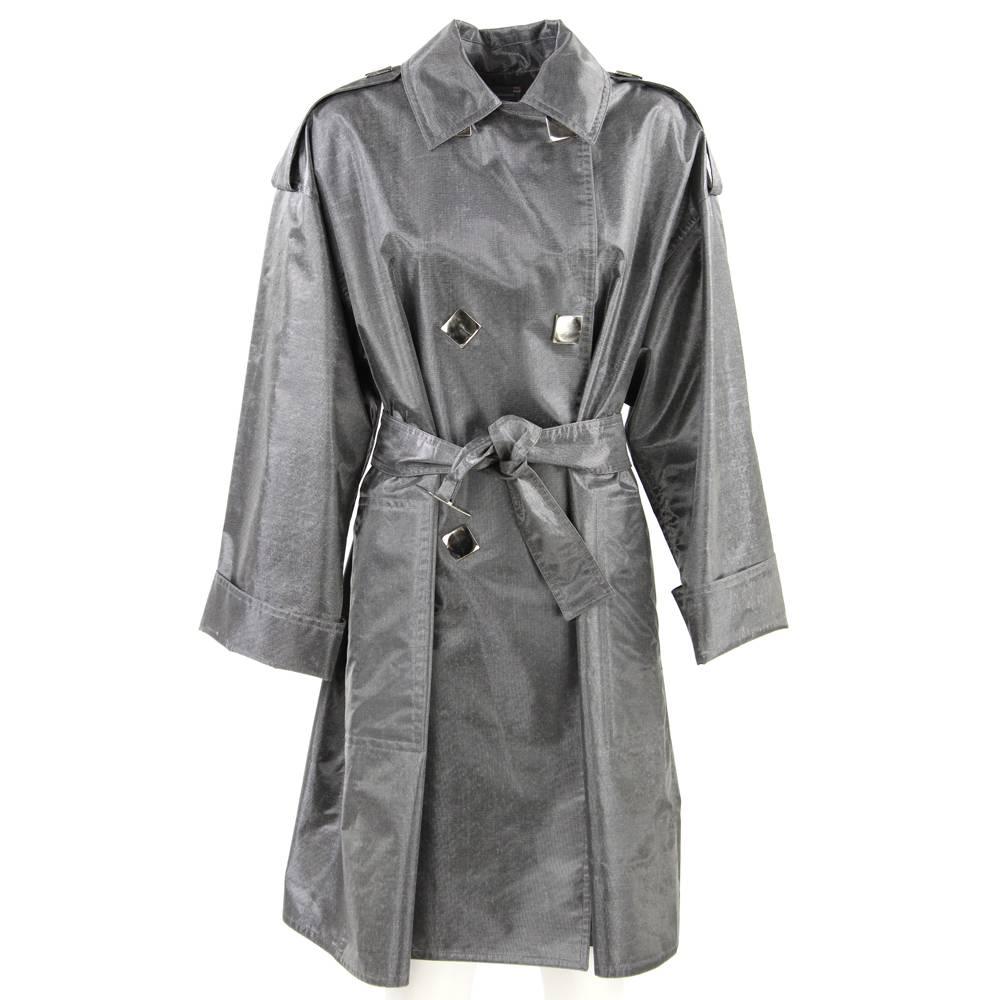 1980s Paco Rabanne Silver Raincoat