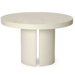 1980s Painted Canvas-Wrapped Center Table in the Style of Karl Springer